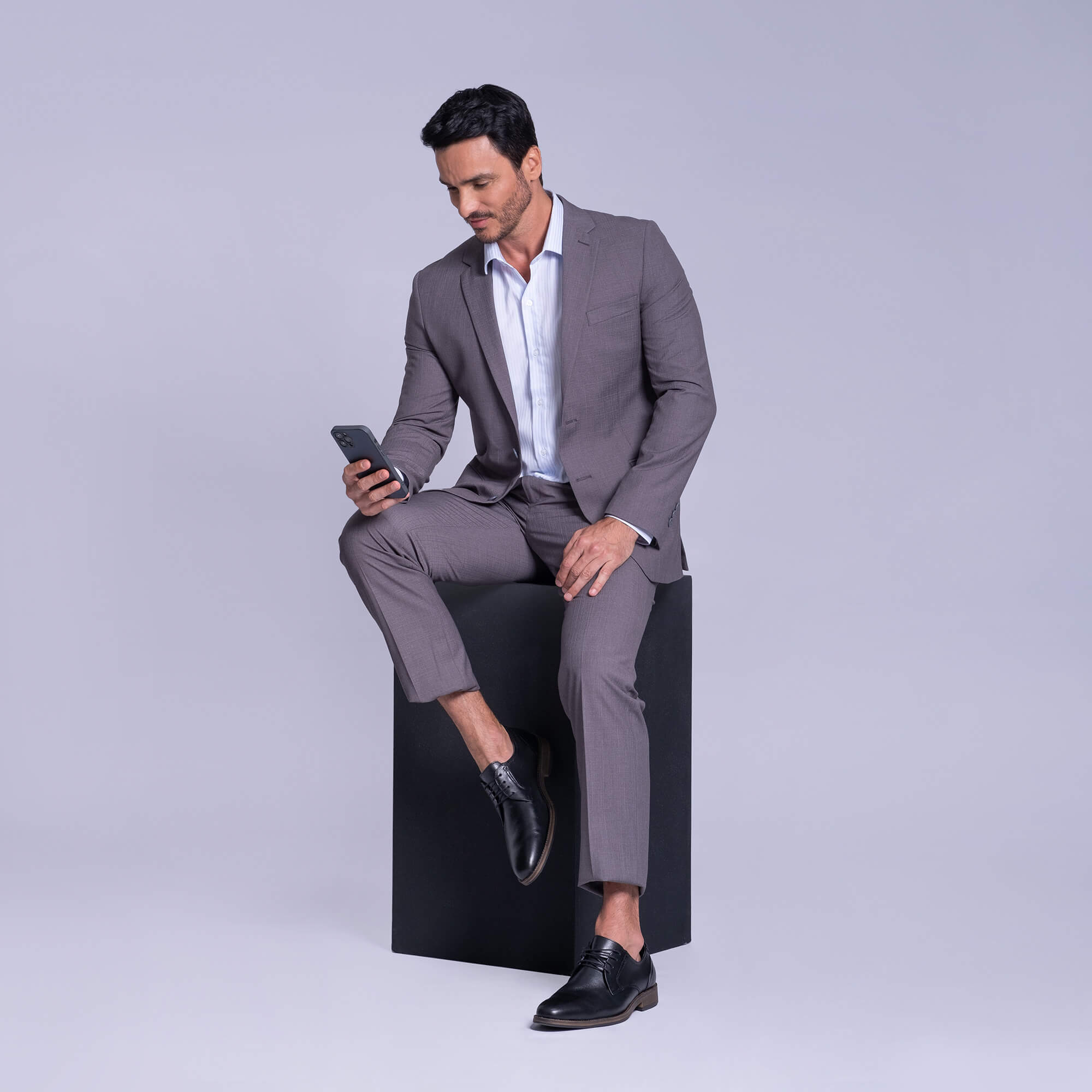 Terno Slim PV Maquinetado com Ajuste