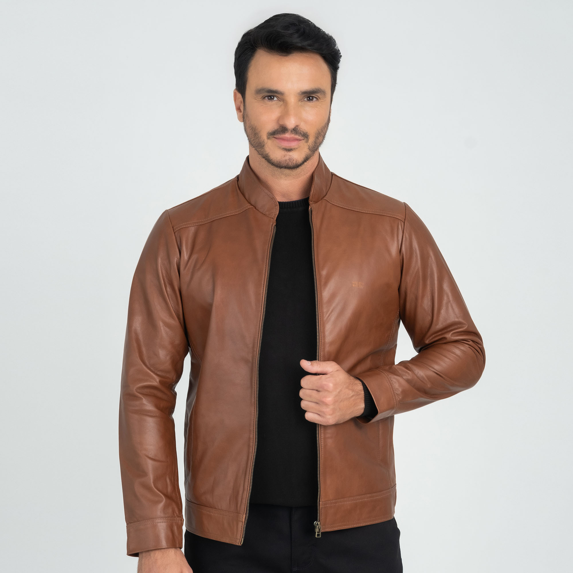 Jaqueta Couro Gola Padre